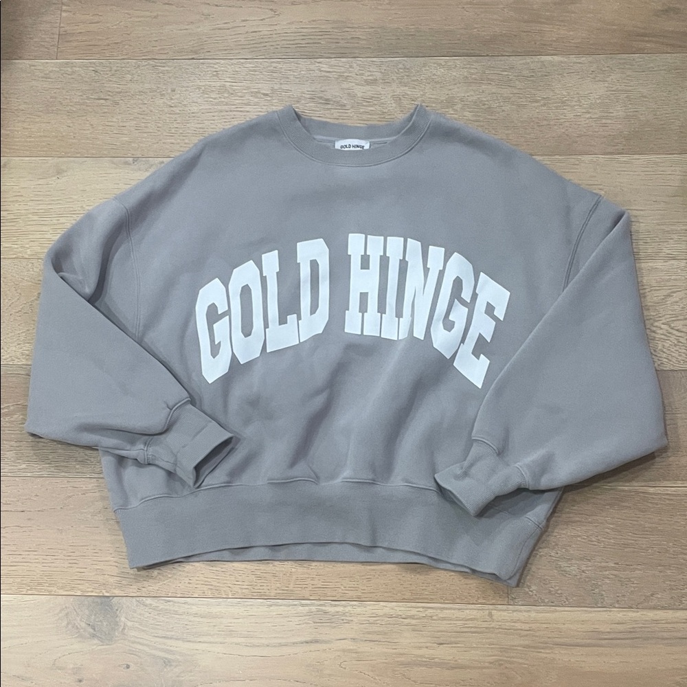 Gold Hinge Gray Crew Neck Sweater